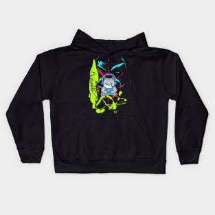 Colorful Cat Gamer Kids Hoodie